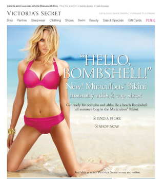 Illustration for article titled Victoria's Secret Bikini Comes With Fake Boob Dickey